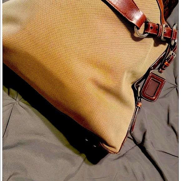 Prada Large Logo Jacquard Canvas Tote Hand Bag Brown Authentic. EUC! - Picture 5 of 7